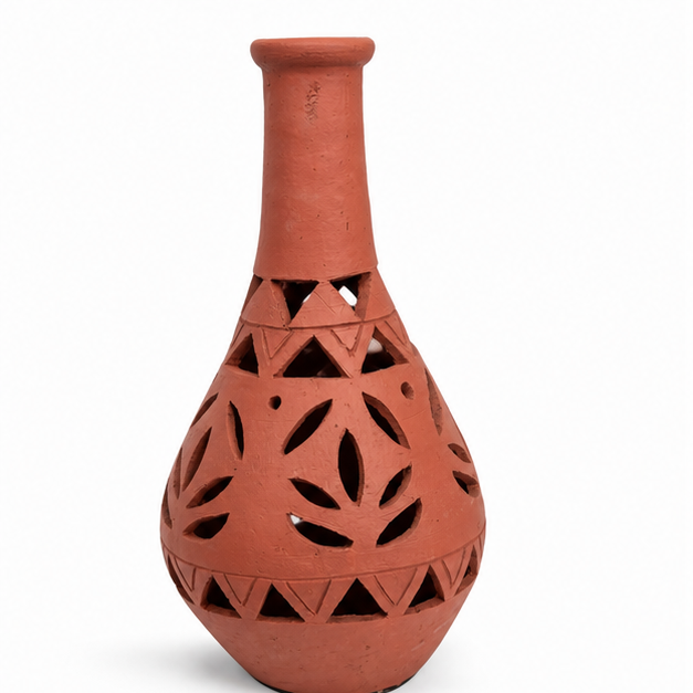Terracotta Lantern Vase