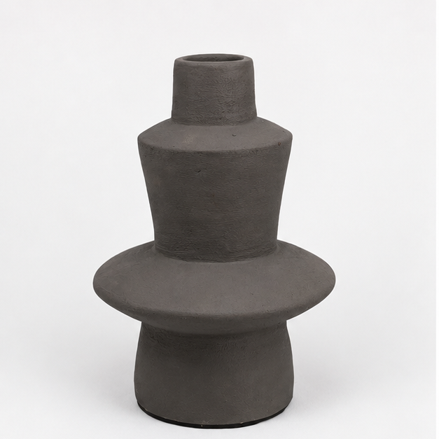 Charcoal Sculptural Vase