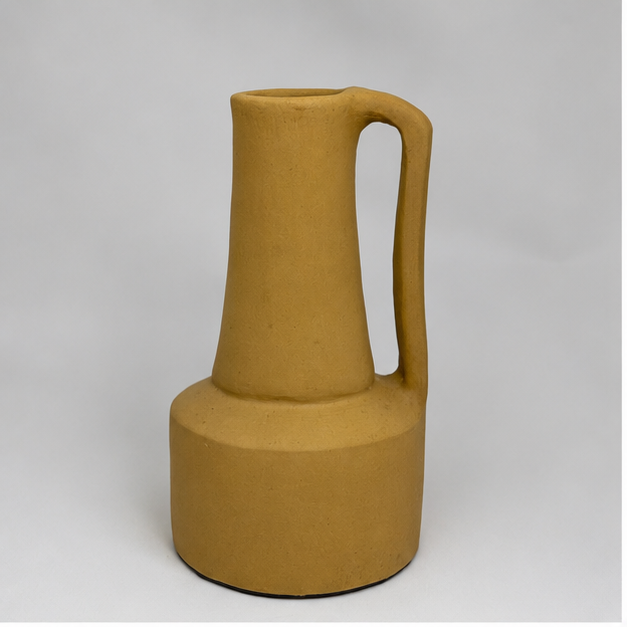 Mustard Sculptural Pitcher